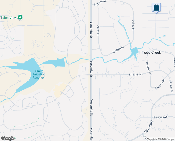 map of restaurants, bars, coffee shops, grocery stores, and more near 15374 Xenia Court in Brighton