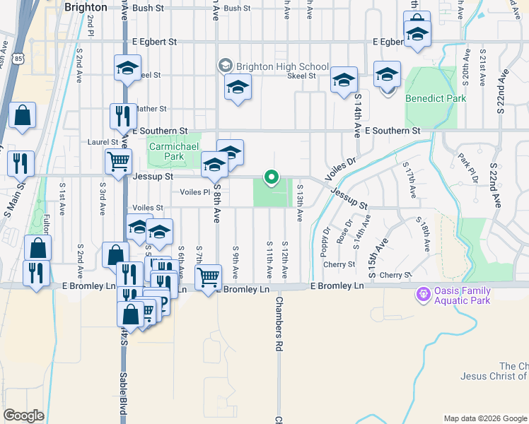 map of restaurants, bars, coffee shops, grocery stores, and more near 1080 Voiles Street in Brighton
