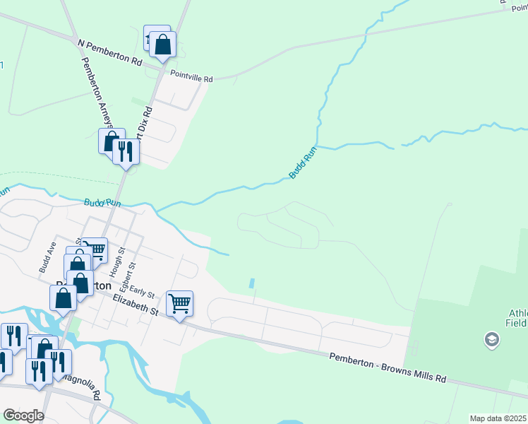 map of restaurants, bars, coffee shops, grocery stores, and more near 53 Homestead Drive in Pemberton