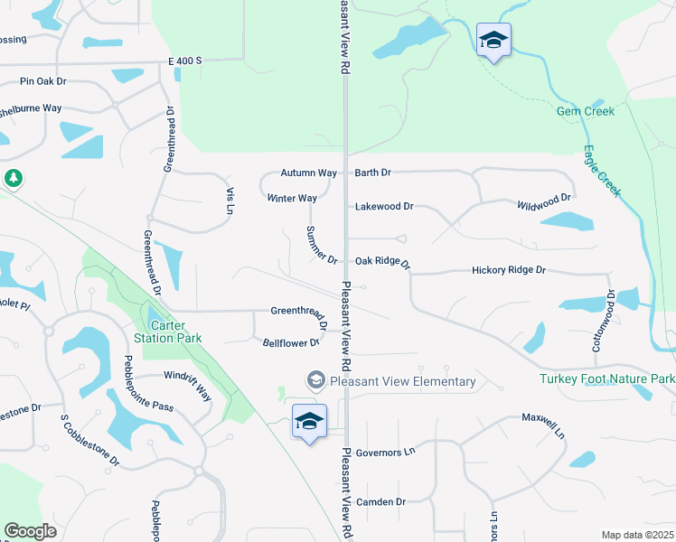 map of restaurants, bars, coffee shops, grocery stores, and more near 4447 Summer Drive in Zionsville