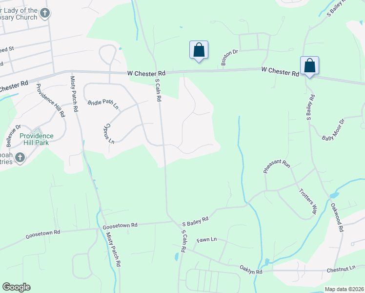 map of restaurants, bars, coffee shops, grocery stores, and more near 36 Vinebury Lane in Chester County