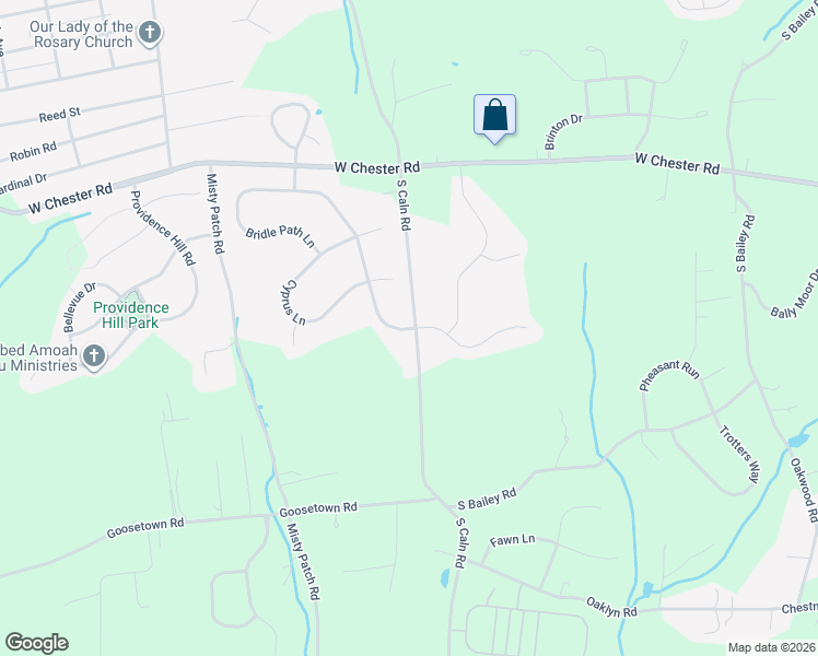 map of restaurants, bars, coffee shops, grocery stores, and more near 101 Bridle Path Lane in Chester County