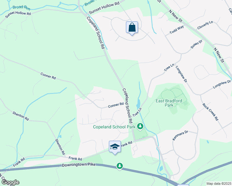 map of restaurants, bars, coffee shops, grocery stores, and more near 830 Copeland School Road in West Chester