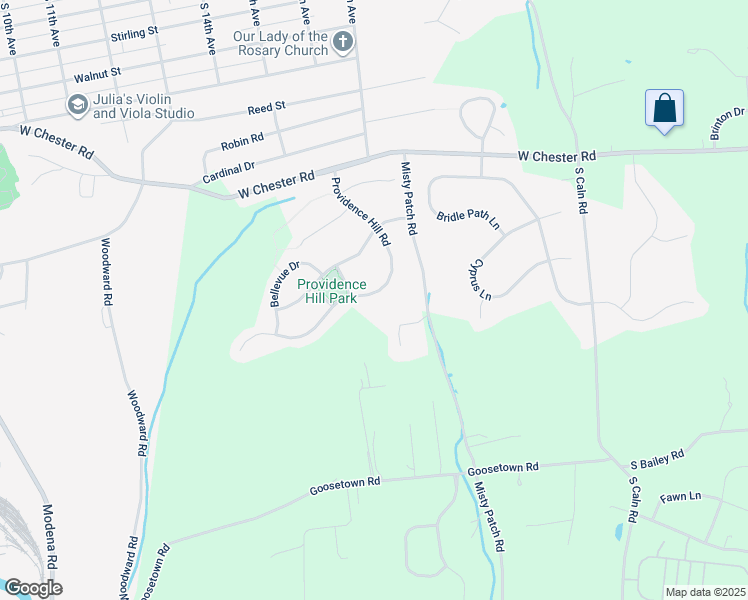 map of restaurants, bars, coffee shops, grocery stores, and more near 226 Providence Hill Road in Coatesville