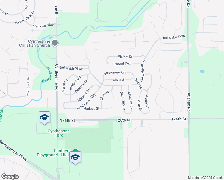 map of restaurants, bars, coffee shops, grocery stores, and more near 12910 Gloria Drive in Fishers