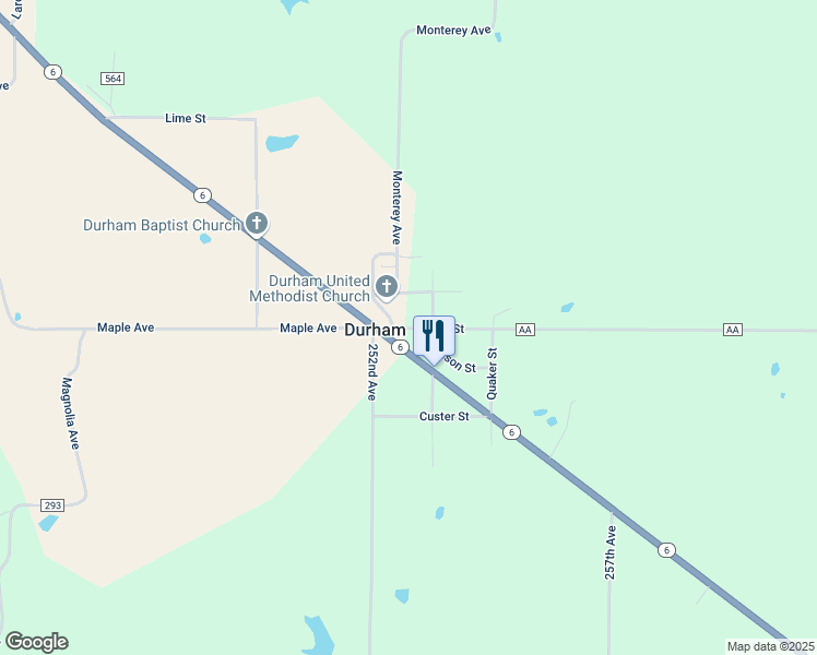 map of restaurants, bars, coffee shops, grocery stores, and more near 28953-28999 School Street in Durham