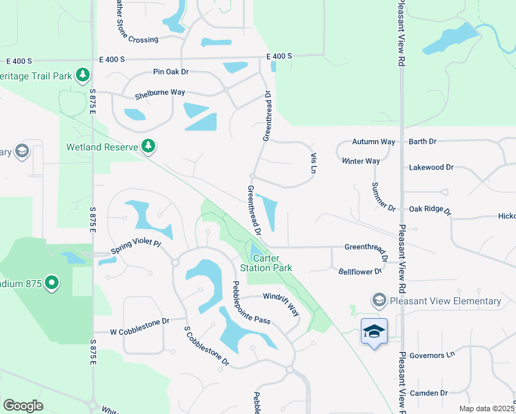 map of restaurants, bars, coffee shops, grocery stores, and more near 9437 Greenthread Lane in Zionsville