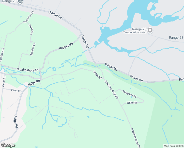 map of restaurants, bars, coffee shops, grocery stores, and more near 332 Ridge Road in Pemberton Township