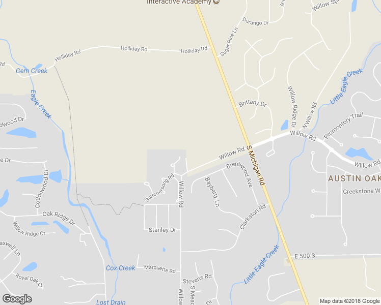 map of restaurants, bars, coffee shops, grocery stores, and more near 4515 Oakwood Drive in Zionsville