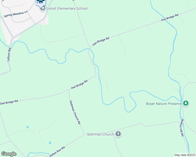map of restaurants, bars, coffee shops, grocery stores, and more near 574 Owl Bridge Road in Washington Boro