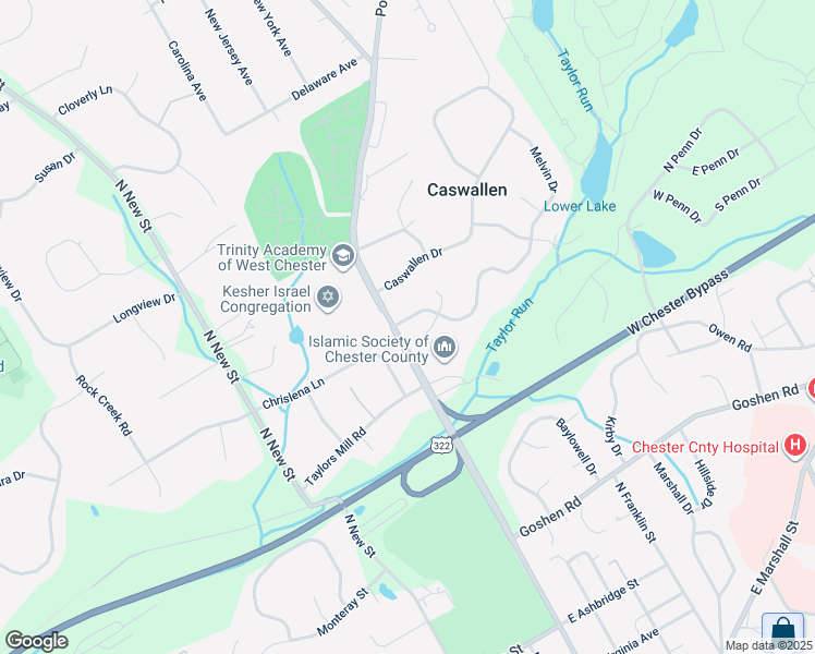 map of restaurants, bars, coffee shops, grocery stores, and more near 102 Cross Pointe Drive in West Chester