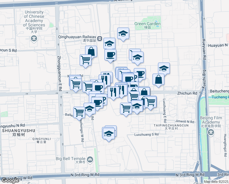 map of restaurants, bars, coffee shops, grocery stores, and more near in 