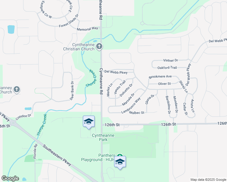 map of restaurants, bars, coffee shops, grocery stores, and more near 12926 Venito Trail in Fishers