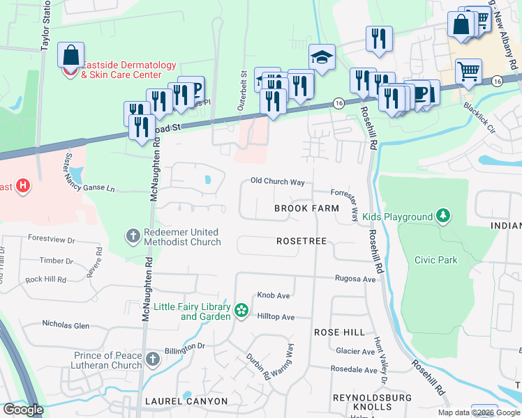 map of restaurants, bars, coffee shops, grocery stores, and more near 234 Cantwell Court in Reynoldsburg