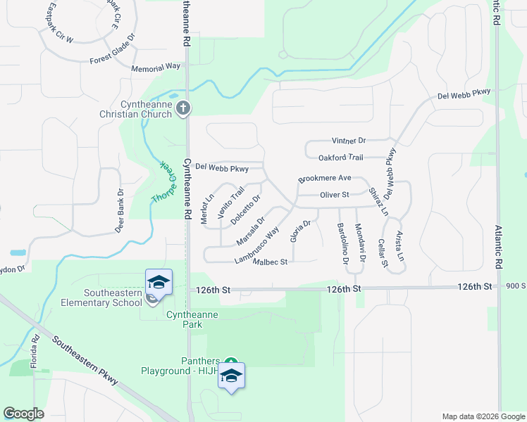 map of restaurants, bars, coffee shops, grocery stores, and more near 16042 Marsala Drive in Fishers