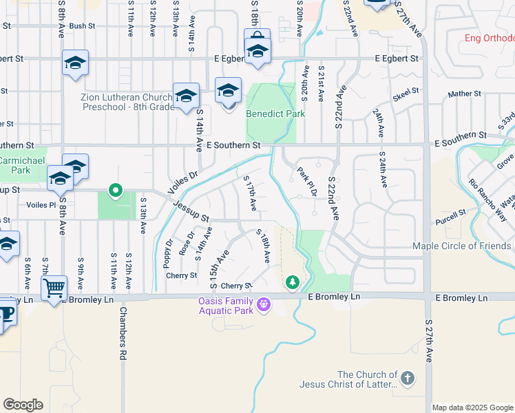 map of restaurants, bars, coffee shops, grocery stores, and more near 574 South 17th Avenue in Brighton