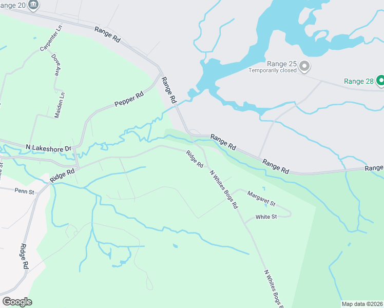 map of restaurants, bars, coffee shops, grocery stores, and more near 332 Ridge Road in Browns Mills