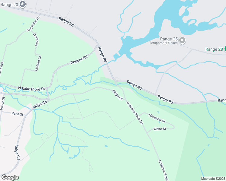 map of restaurants, bars, coffee shops, grocery stores, and more near 332 Ridge Road in Browns Mills