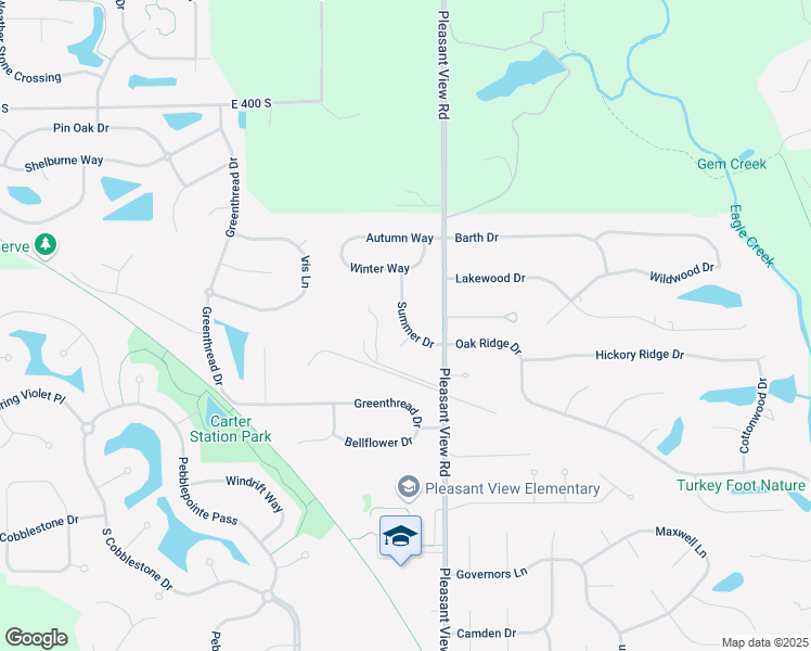 map of restaurants, bars, coffee shops, grocery stores, and more near 4447 Summer Drive in Zionsville
