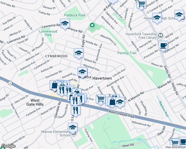 1305 Roosevelt Avenue, Broomall PA - Walk Score