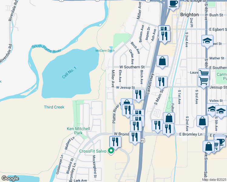 map of restaurants, bars, coffee shops, grocery stores, and more near 611 Miller Avenue in Brighton