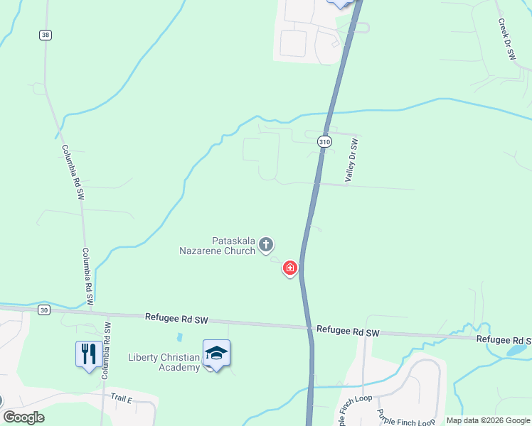 map of restaurants, bars, coffee shops, grocery stores, and more near 7874 Hazelton-Etna Road Southwest in Pataskala