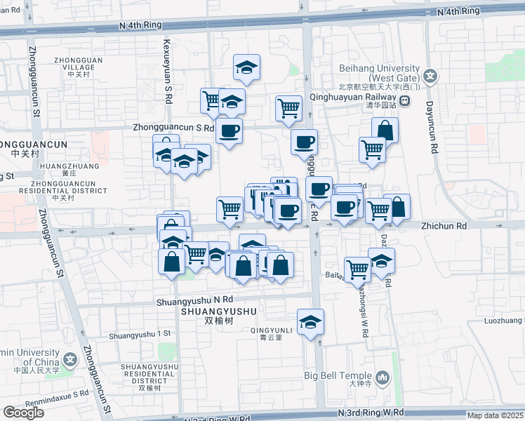 map of restaurants, bars, coffee shops, grocery stores, and more near in 