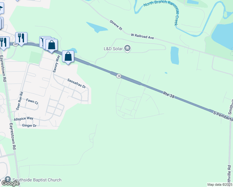 map of restaurants, bars, coffee shops, grocery stores, and more near Always Drive in Southampton Township