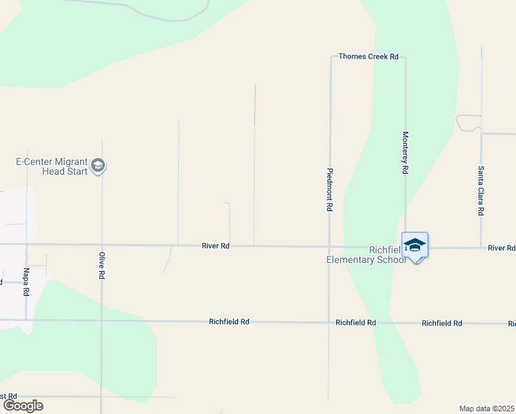 map of restaurants, bars, coffee shops, grocery stores, and more near 6222 Santa Cruz Road in Corning