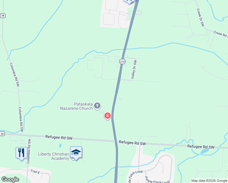 map of restaurants, bars, coffee shops, grocery stores, and more near 7874 Hazelton-Etna Road Southwest in Pataskala