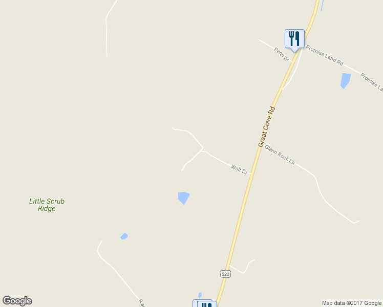 map of restaurants, bars, coffee shops, grocery stores, and more near 398 Walt Drive in McConnellsburg