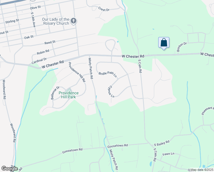 map of restaurants, bars, coffee shops, grocery stores, and more near 161 Bridle Path Lane in Chester County