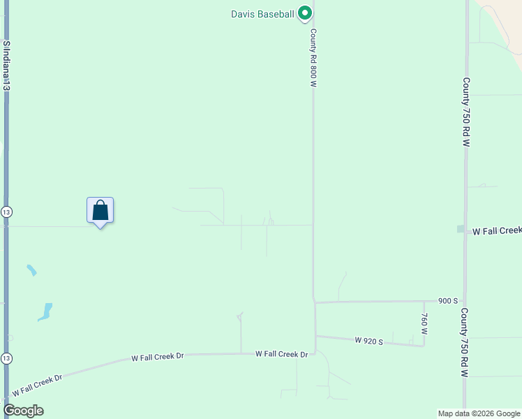 map of restaurants, bars, coffee shops, grocery stores, and more near 8146 West 875 South in Pendleton