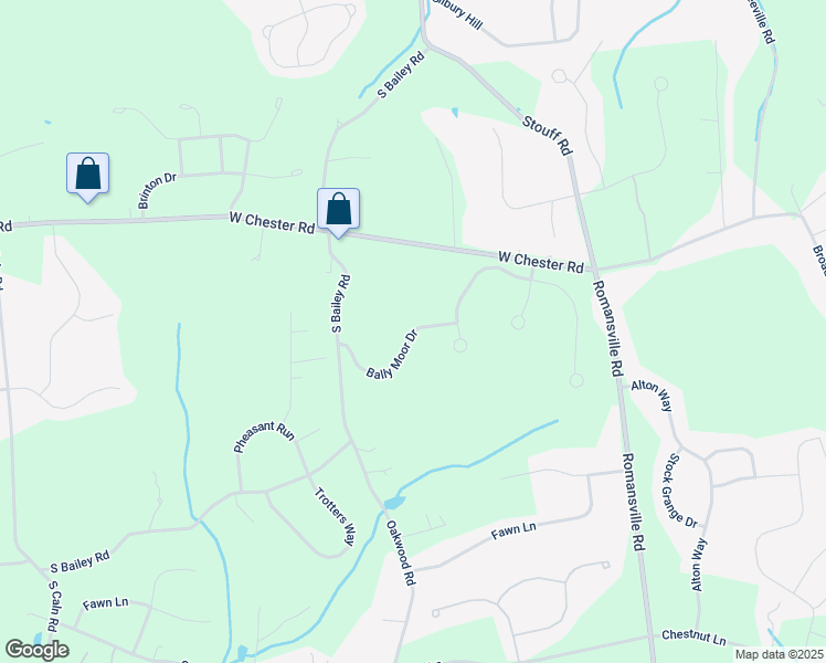 map of restaurants, bars, coffee shops, grocery stores, and more near 2055 Bally Moor Drive in Chester County