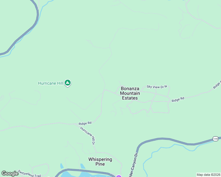 map of restaurants, bars, coffee shops, grocery stores, and more near 1513 Ridge Road in Nederland