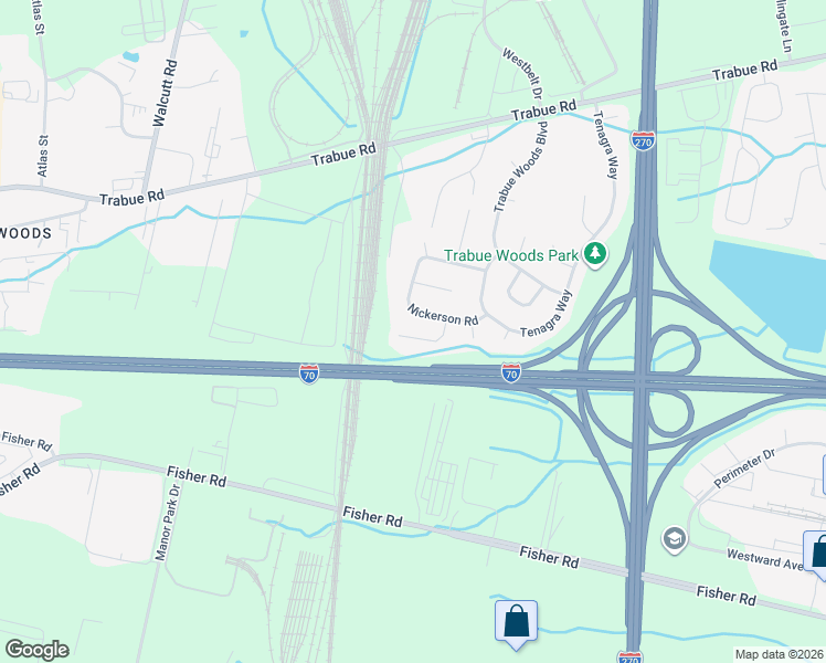 map of restaurants, bars, coffee shops, grocery stores, and more near 1157 Onaway Court in Columbus