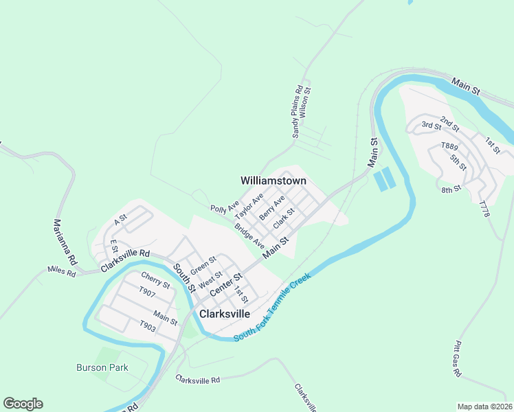 map of restaurants, bars, coffee shops, grocery stores, and more near 25 Berry Avenue in Clarksville