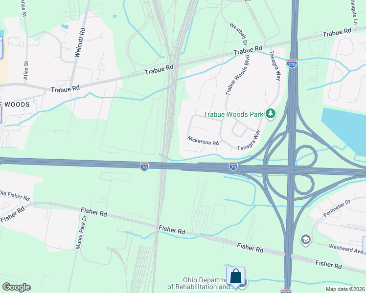 map of restaurants, bars, coffee shops, grocery stores, and more near 1157 Onaway Court in Columbus
