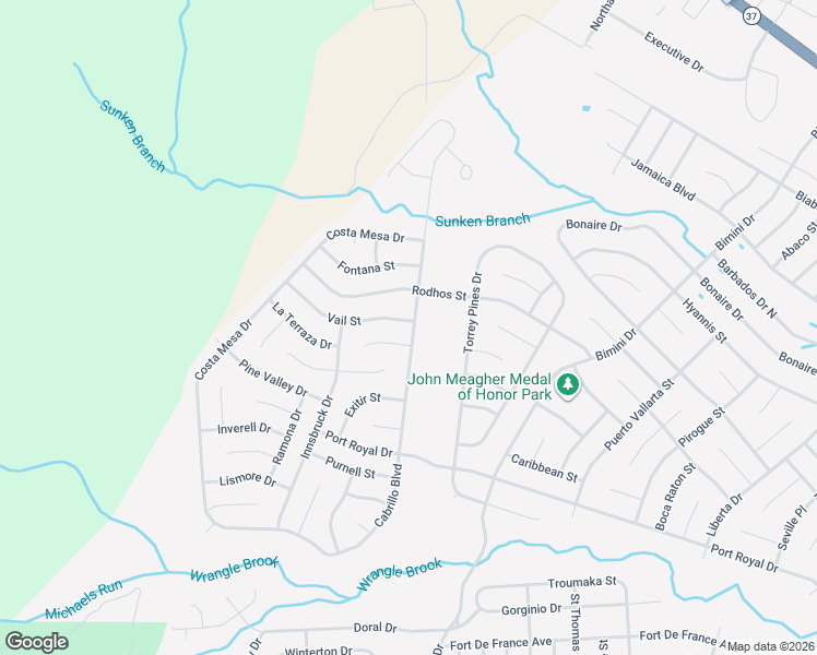 map of restaurants, bars, coffee shops, grocery stores, and more near 115 Cabrillo Boulevard in Toms River