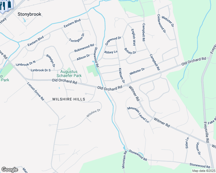 map of restaurants, bars, coffee shops, grocery stores, and more near 4123 Old Orchard Road in York