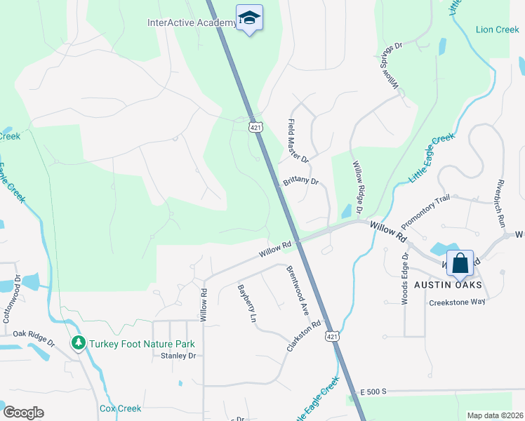 map of restaurants, bars, coffee shops, grocery stores, and more near 4368 Hamilton Run in Zionsville