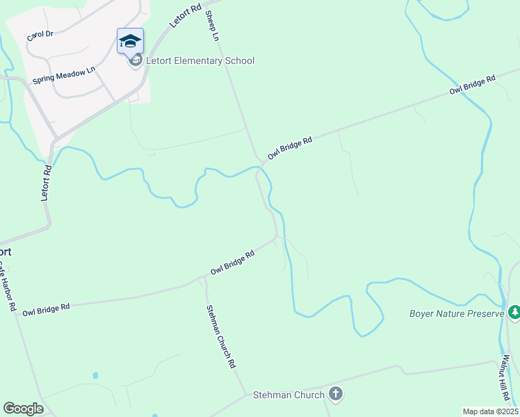 map of restaurants, bars, coffee shops, grocery stores, and more near 533 Owl Bridge Road in Washington Boro