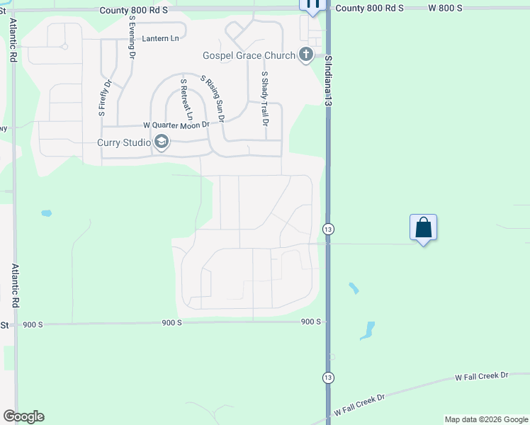 map of restaurants, bars, coffee shops, grocery stores, and more near 800 South in Pendleton