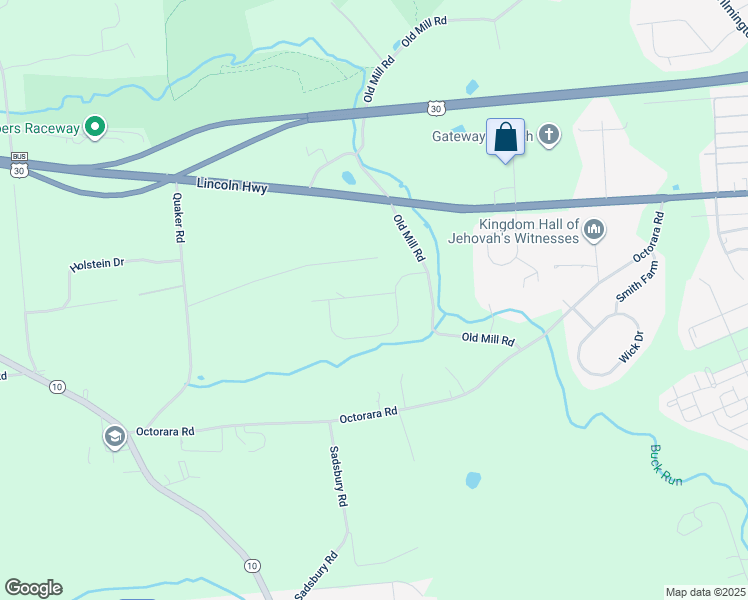 map of restaurants, bars, coffee shops, grocery stores, and more near 12 Settlers Path in Parkesburg