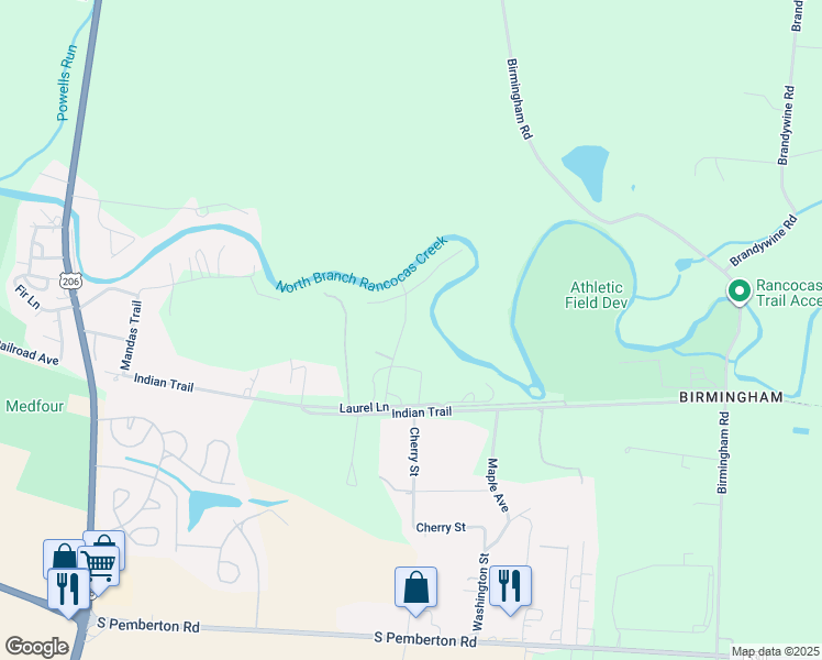 map of restaurants, bars, coffee shops, grocery stores, and more near 820 Crystal Avenue in Southampton Township