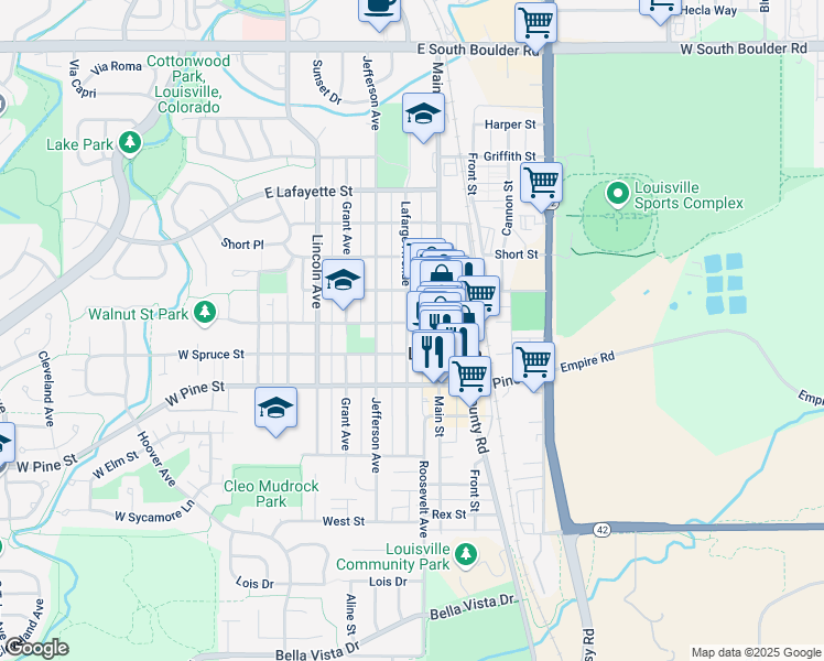 map of restaurants, bars, coffee shops, grocery stores, and more near 809 Lafarge Avenue in Louisville