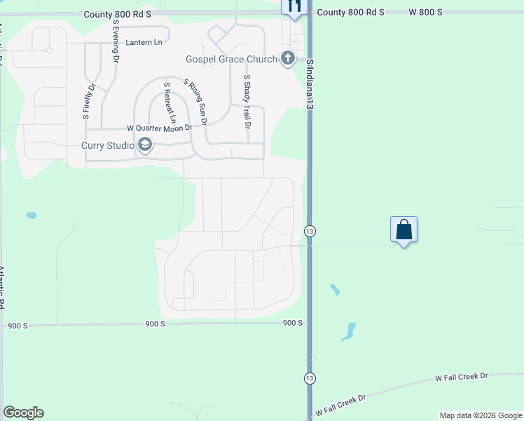 map of restaurants, bars, coffee shops, grocery stores, and more near 800 South in Pendleton