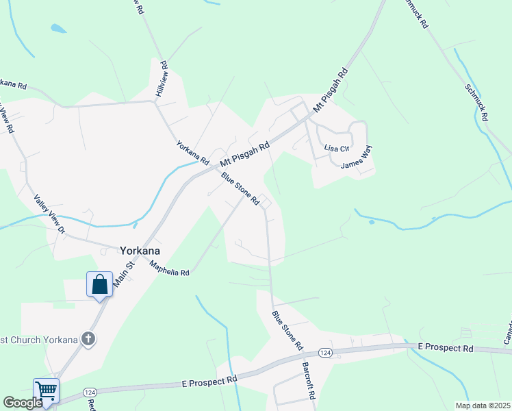 map of restaurants, bars, coffee shops, grocery stores, and more near 108 Bluestone Road in York
