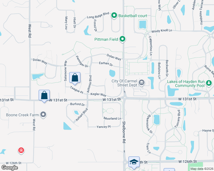 map of restaurants, bars, coffee shops, grocery stores, and more near 13189 Haskell Place in Westfield