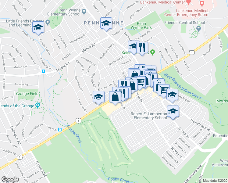 map of restaurants, bars, coffee shops, grocery stores, and more near 1504 Sheffield Lane in Wynnewood